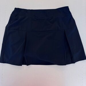 Lands End Black Pleated Golf Tennis Running Hiking Skort